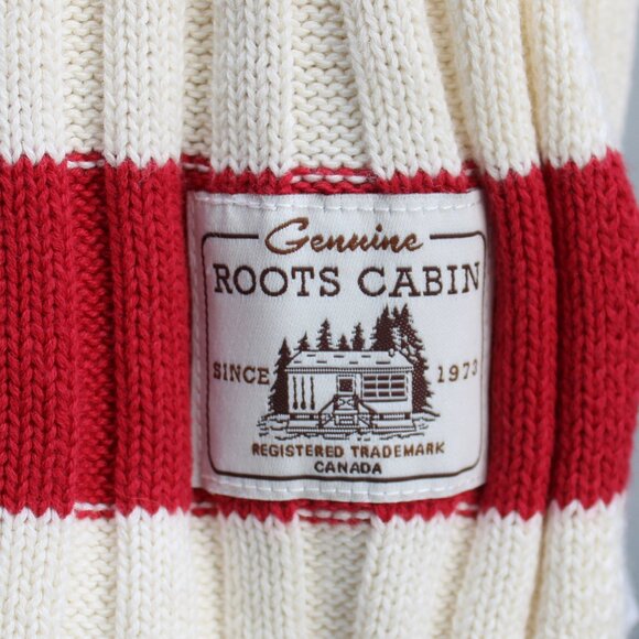 Roots Cabin Monkey Sock Knit Gray Red 100% Cotton Blanket 152CM X 114CM - Picture 2 of 5